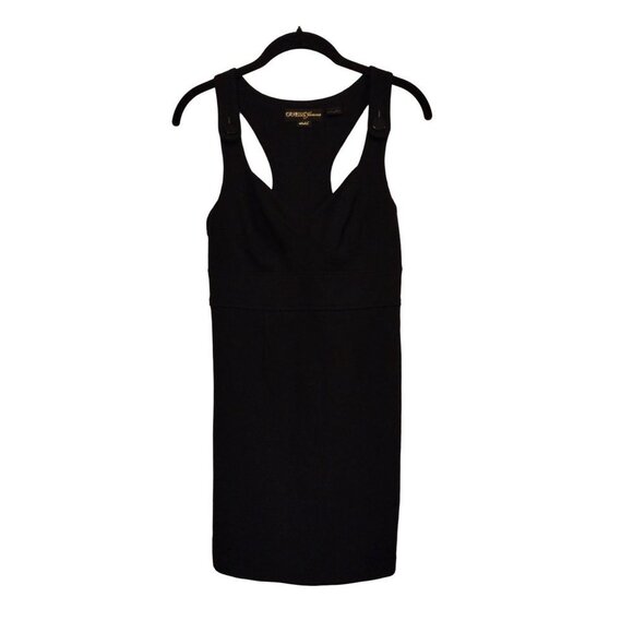 GUESS black sleeveless midi button strap dress - Picture 1 of 4